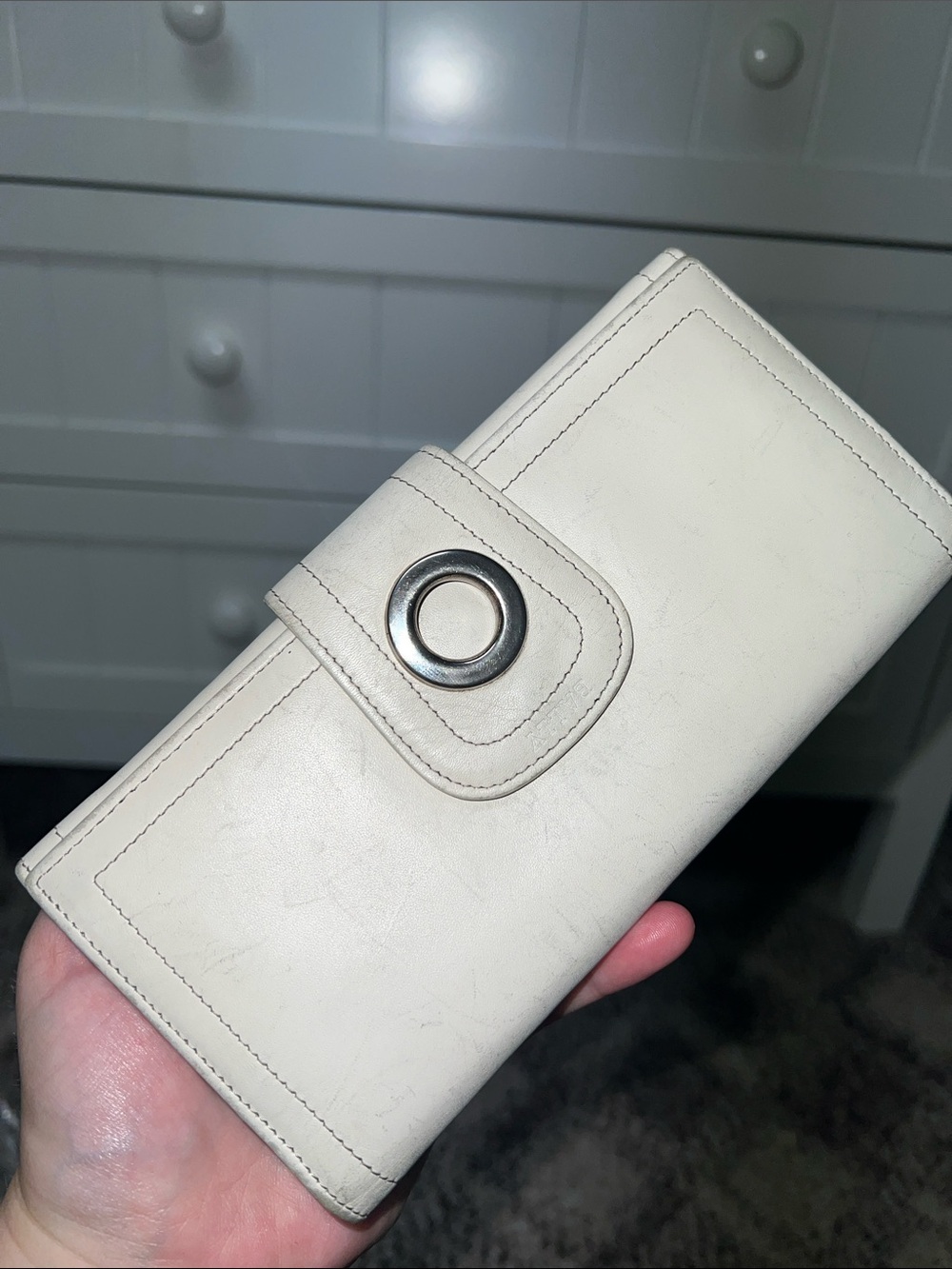 Bally Cream Leather Wallet